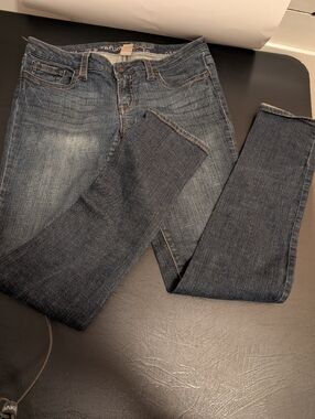 Refuge Women's Skinny Jeans in Dark Blue Wash